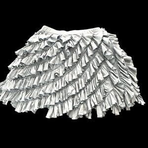 Lemon Loves Lime girls size 10 Blue Ruffle Mini Skirt Knit Cute